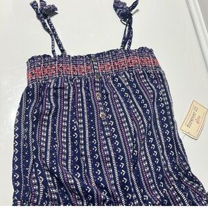 Forever 21 Girls NWT ikat-print spaghetti-strap jumpsuit